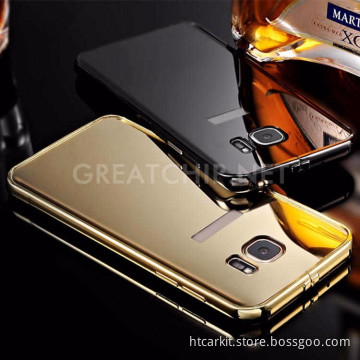 Alibaba Express Electroplating PC Mirror Phone Case For Samsung Galaxy S7 edge Case aliminum bumper metal Mirror Cover